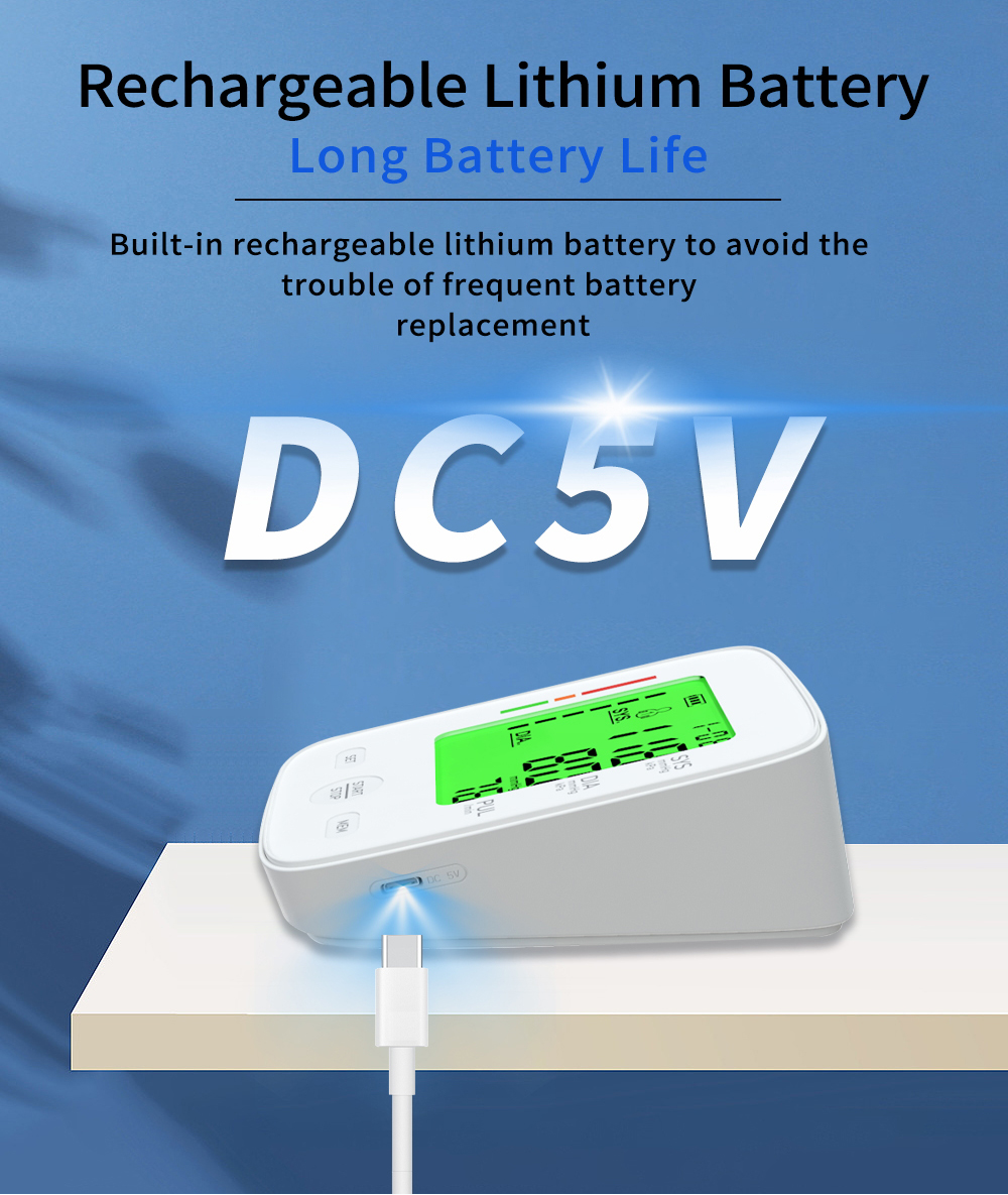 FC-BP120 AUTOMATIC MEDICAL BLOOD PRESSURE MONITOR LCD DISPLAY WITH VOICE, WHITE CASE. CE, FDA APPROVED - Image 6
